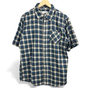 One Industries Plaid Button Down Overshirt Size Large